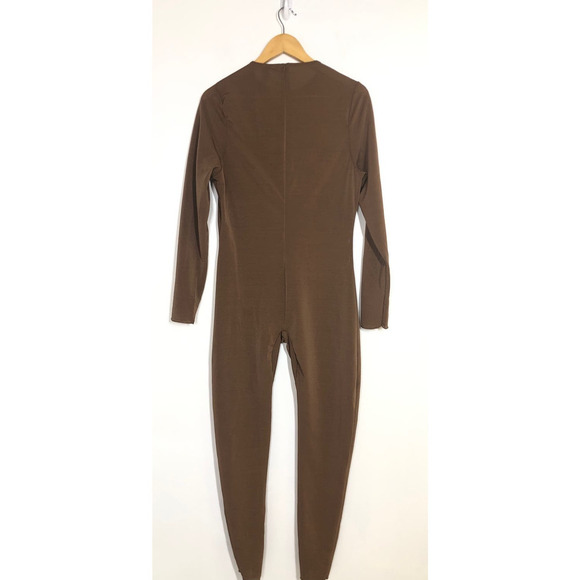SKIMS Sheer Sculpt Catsuit Long Sleeve Full Bodysuit Jumpsuit Jasper NWT 3X - Picture 6 of 10